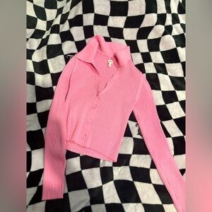 aerie womans pink cardigan